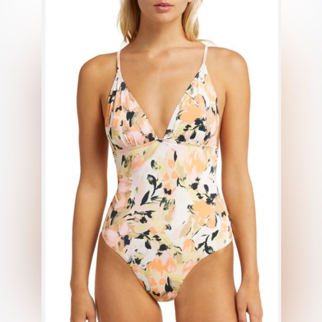 Nwt Vero Moda Dea Print One-Piece Swimsuit Size Medium
